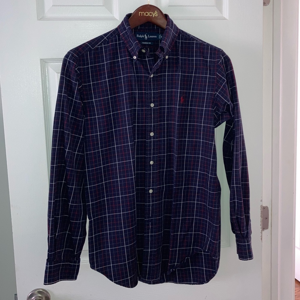 Polo Ralph Lauren- Mens S- Plaid Oxford Shirt